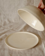 Butter Dish in Cream
