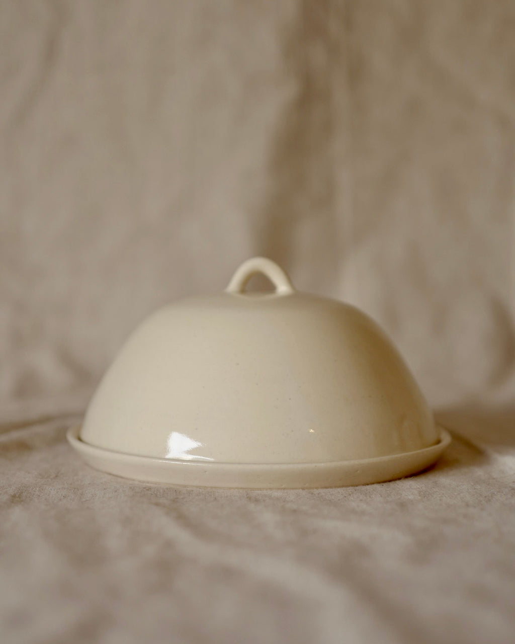 Butter Dish in Cream