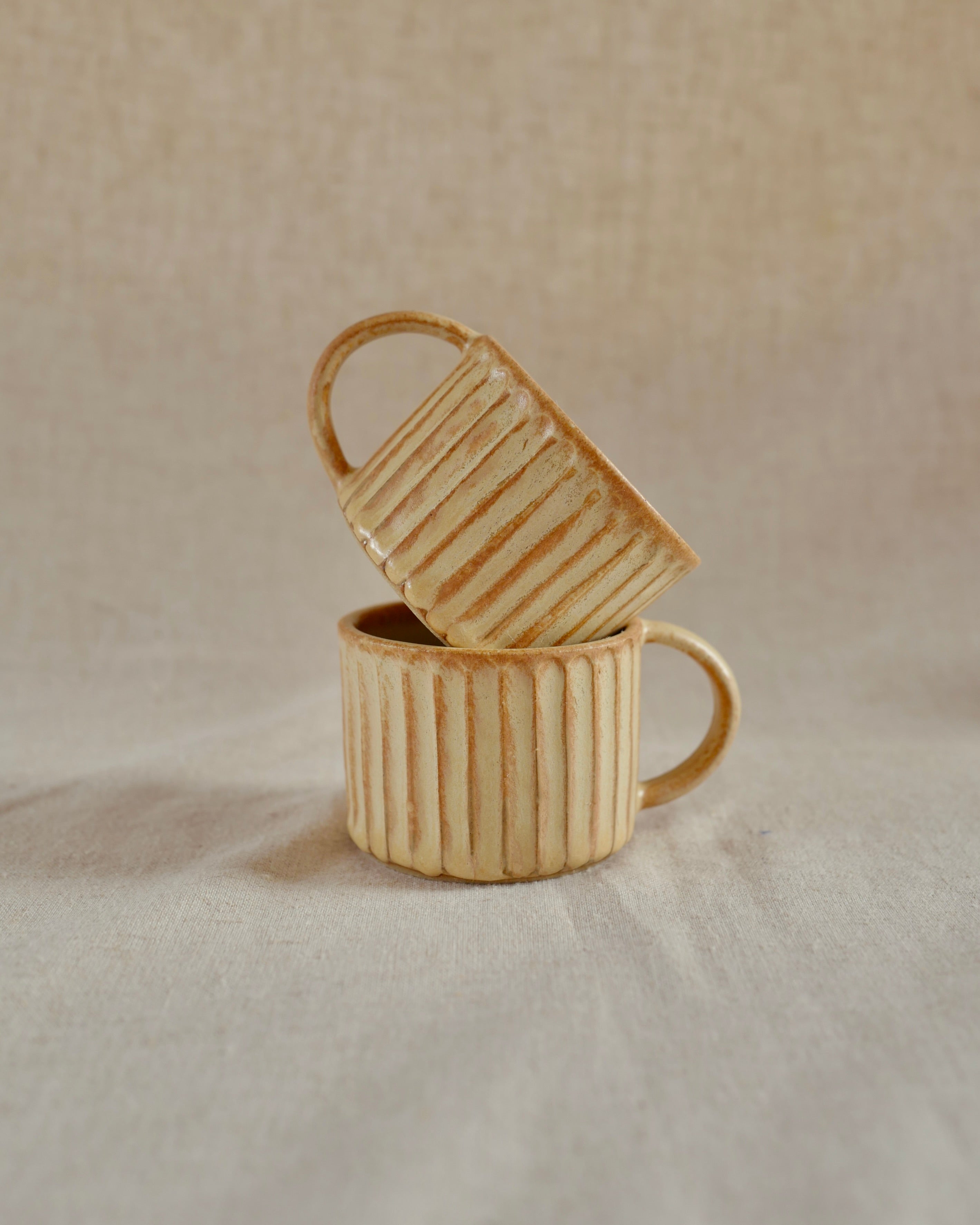 Carved Mug in Buckwheat