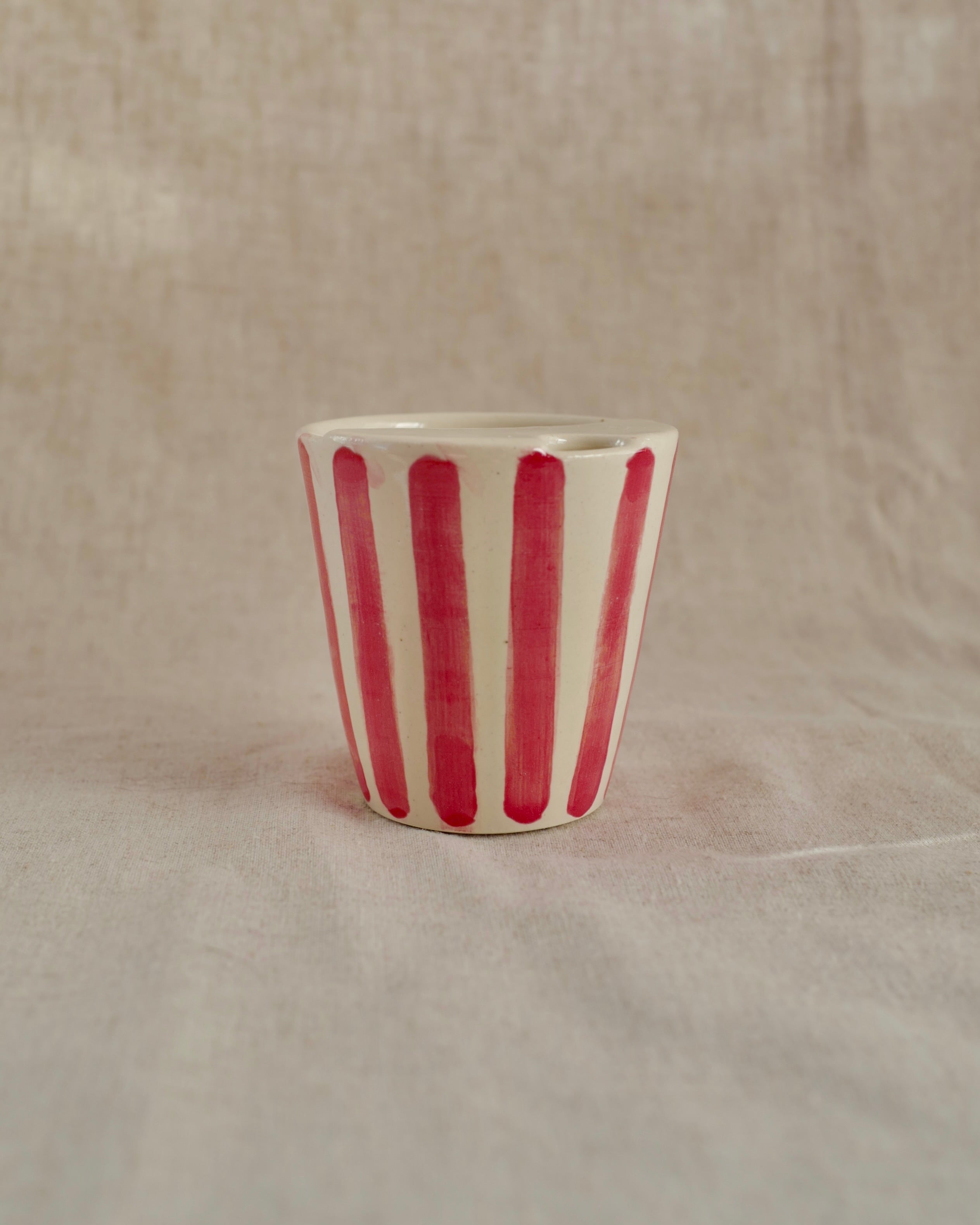 Travel Mug in Red Stripes