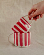 Red Striped Mug