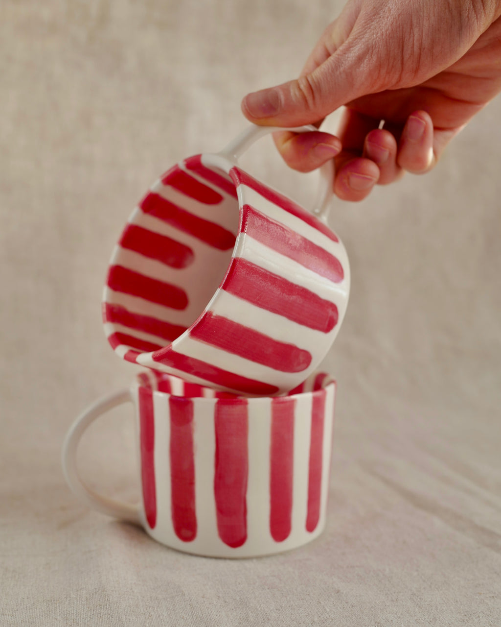 Red Striped Mug