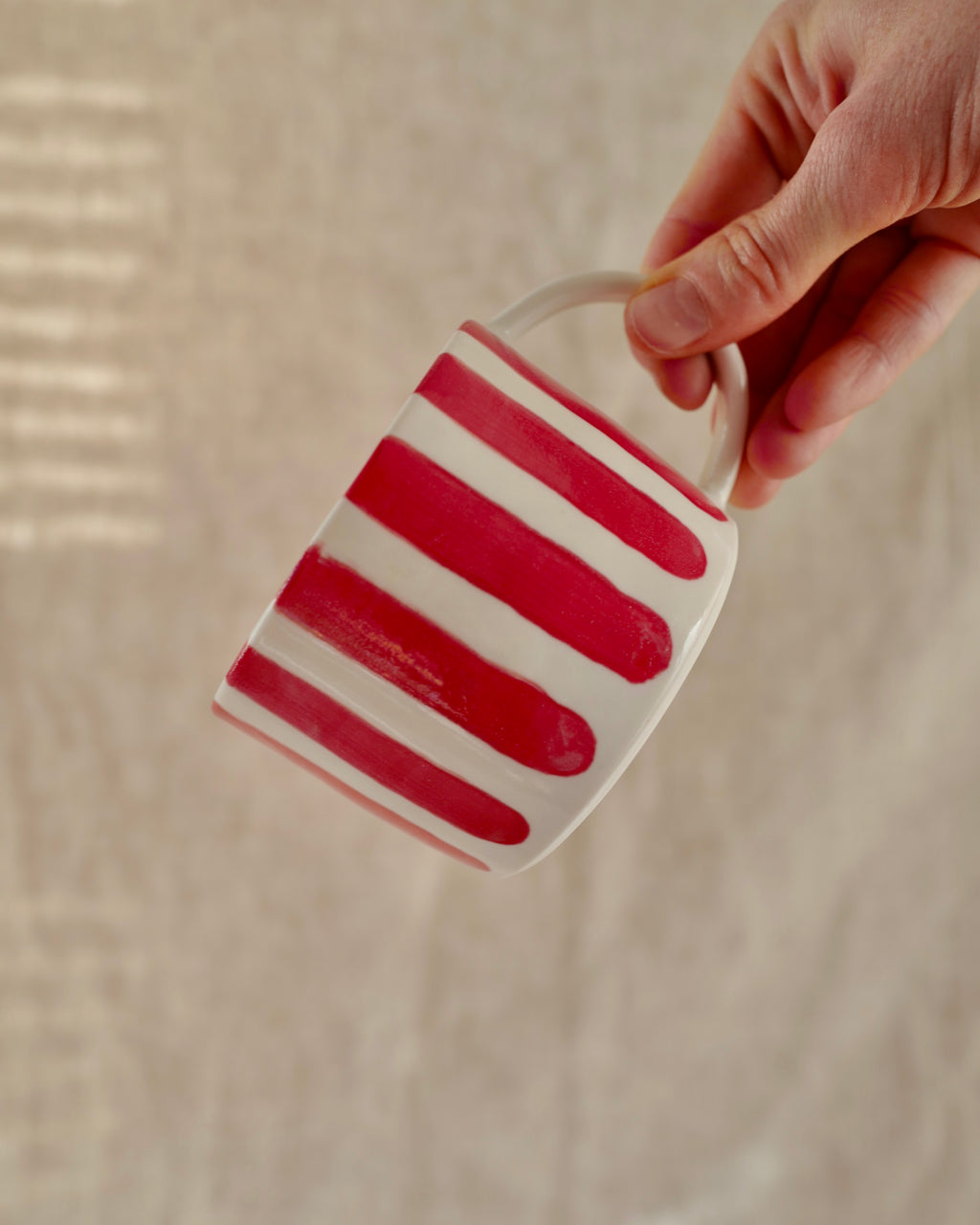 Red Striped Mug