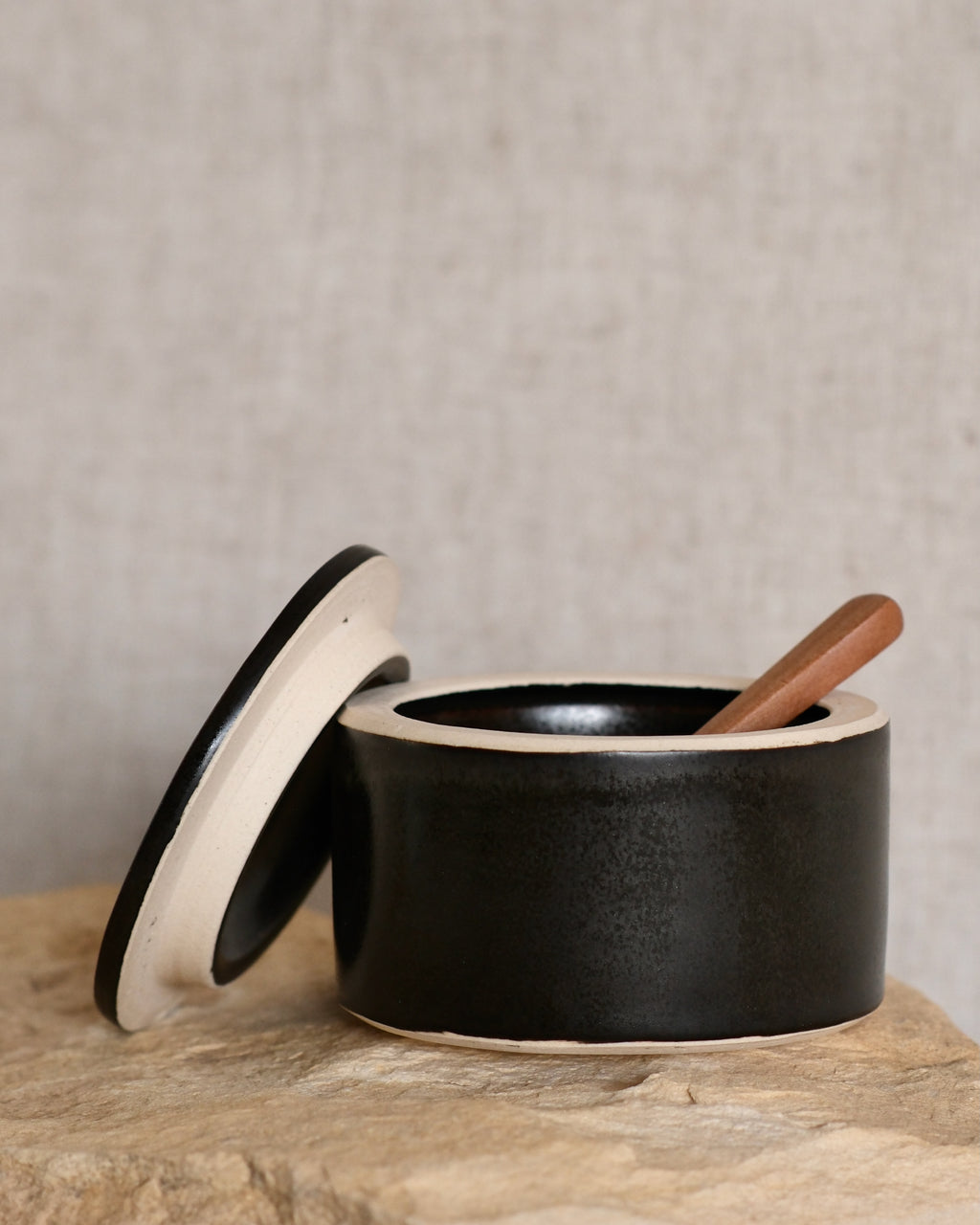 Salt Ramekin in Green Black