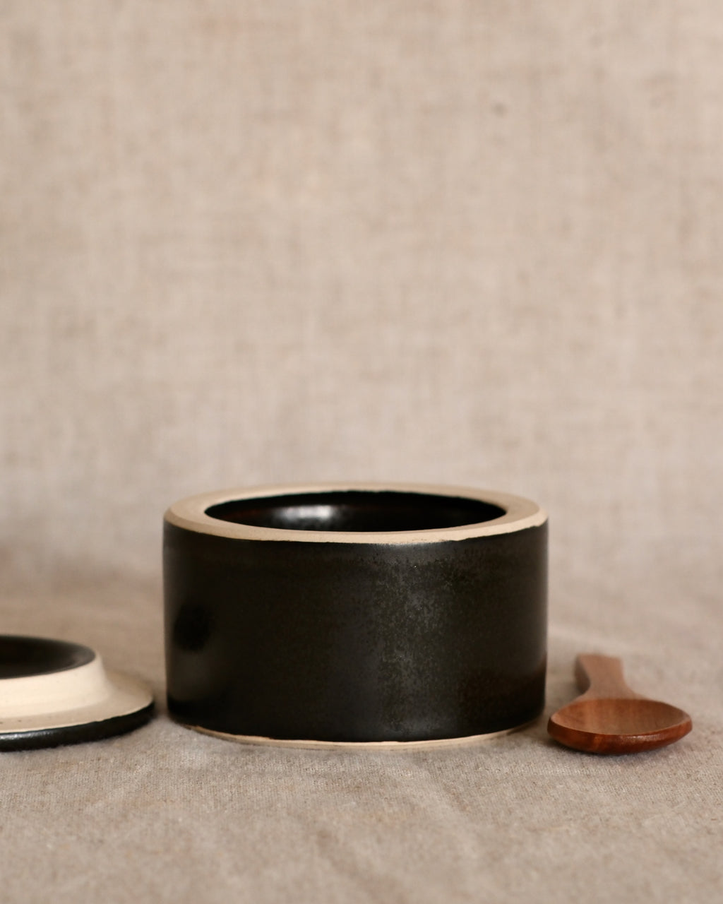 Salt Ramekin in Green Black