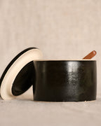 Salt Ramekin in Green Black