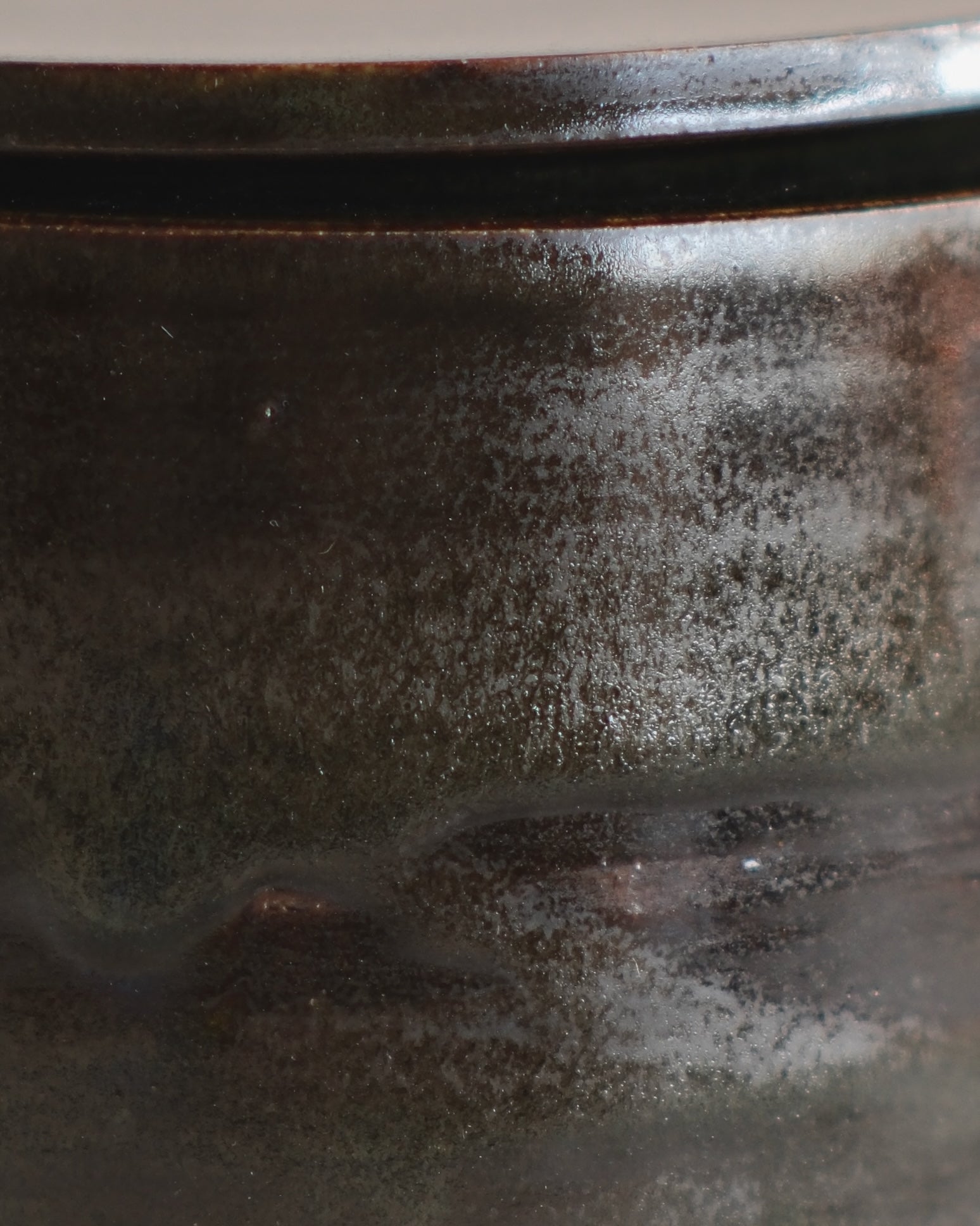 Storage Jar in Green Black