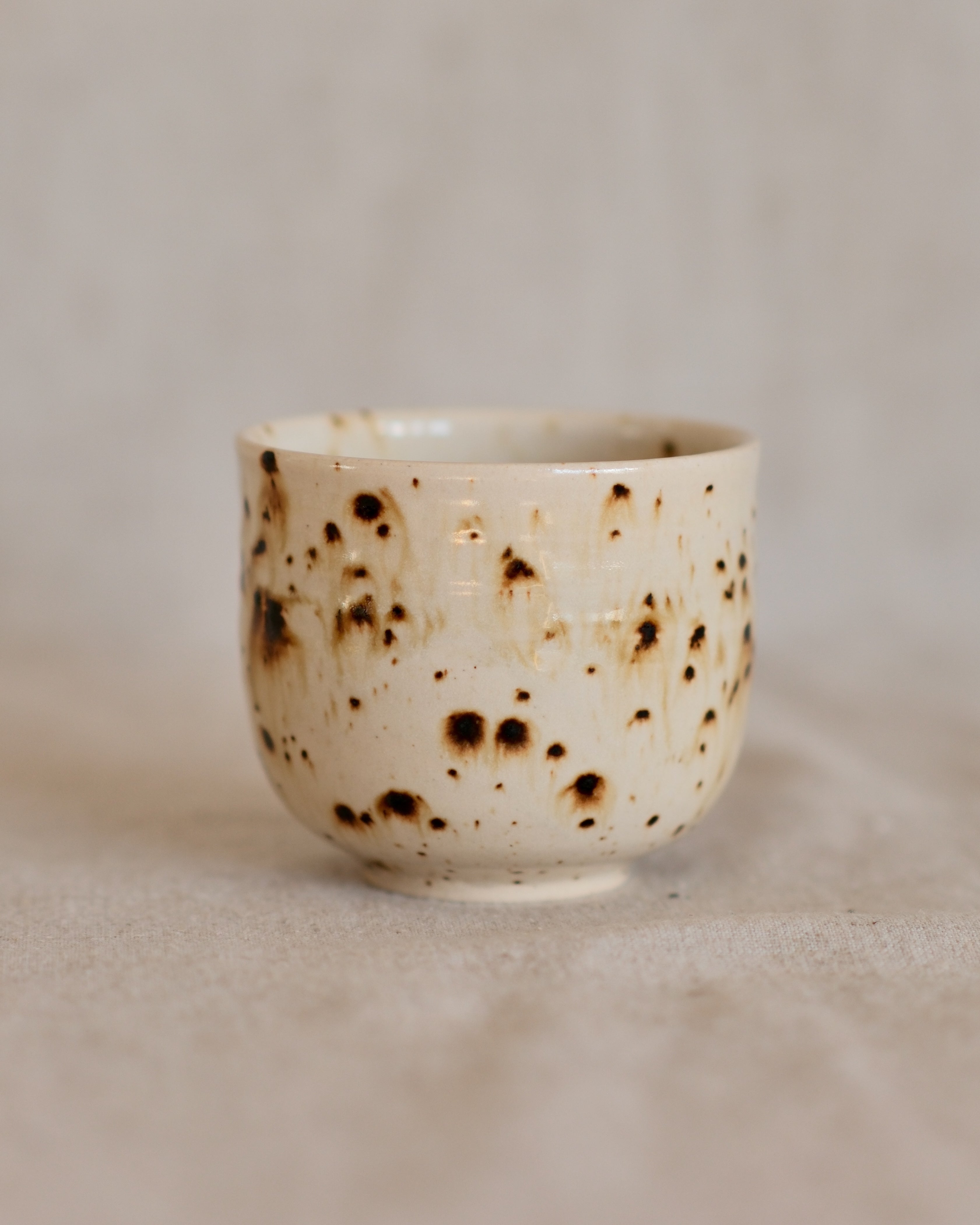 Flat White Cup in Melted Speckles