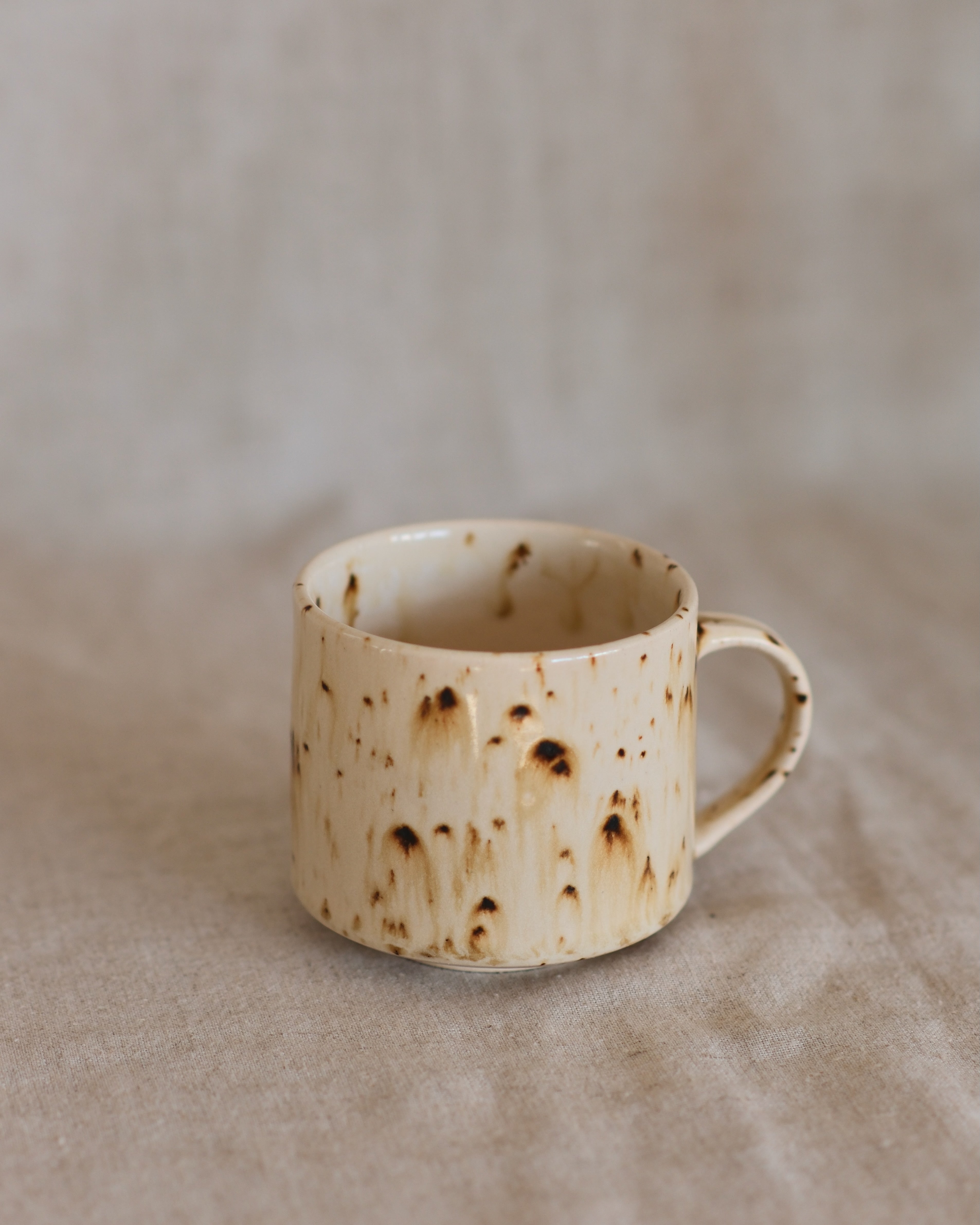 Footed Mug in Metled Speckles