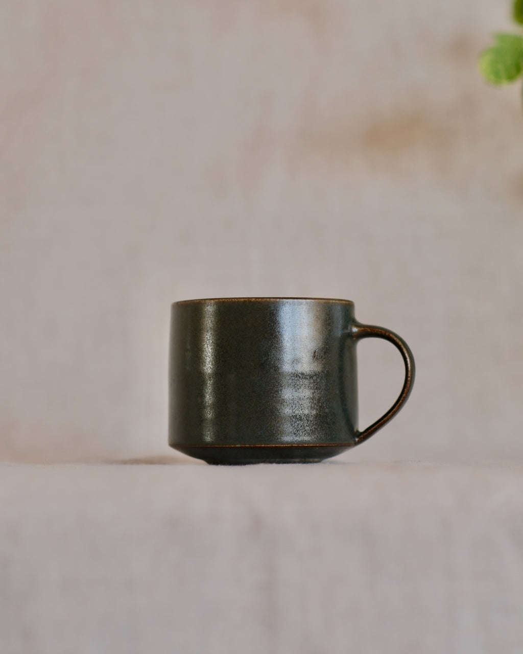 Footed Mug in Blue Green
