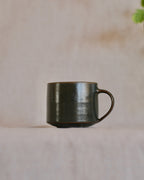 Footed Mug in Blue Green