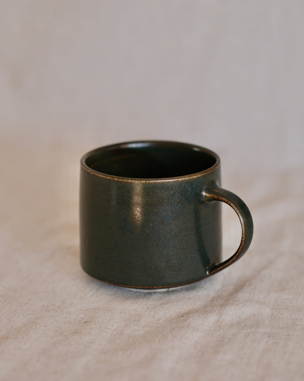 Footed Mug in Blue Green