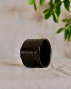 Footed Mug in Green Black