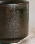Footed Mug in Green Black