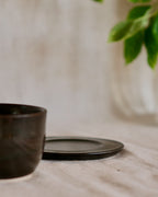 Cup & Saucer in Green Black