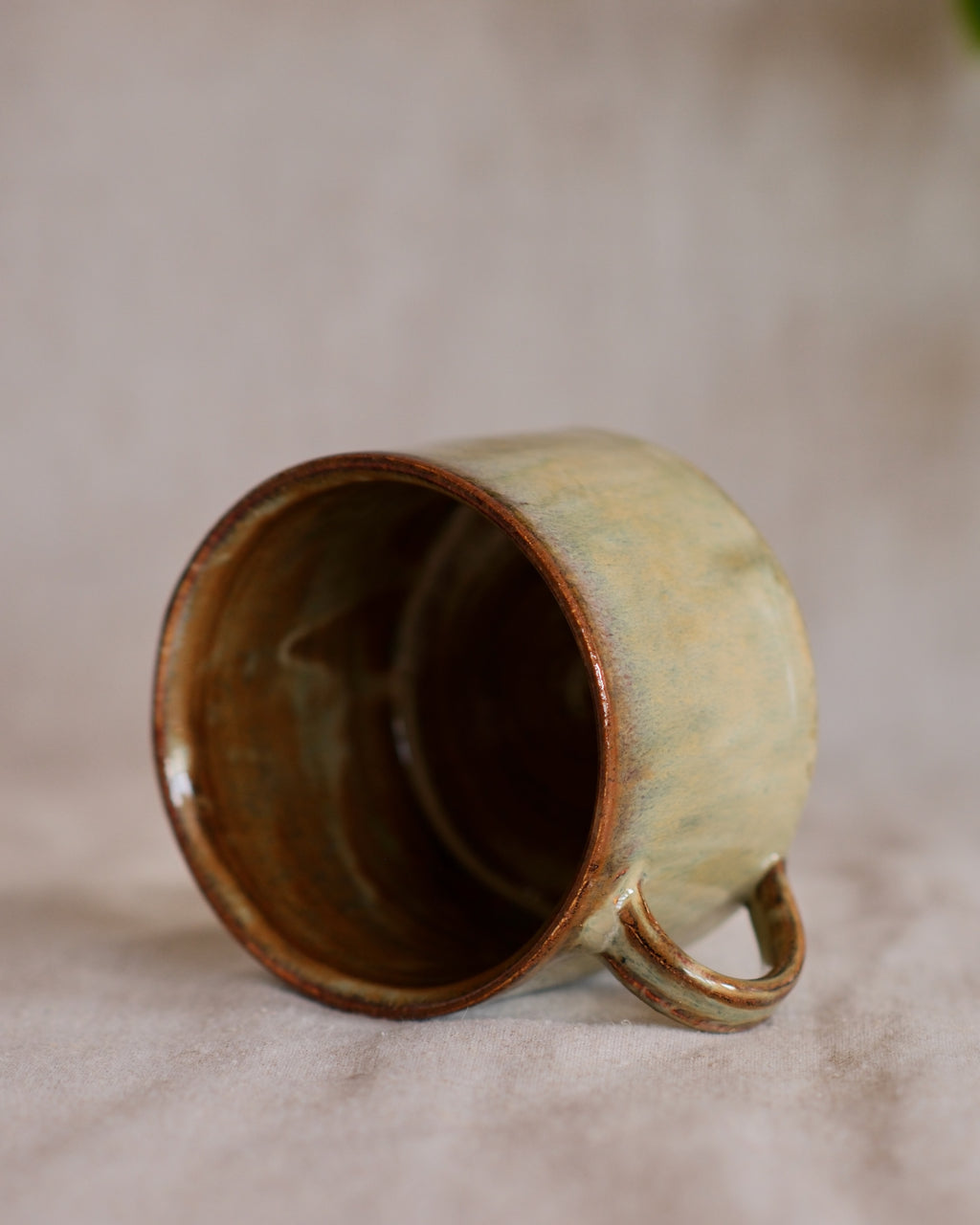 Footed Mug in Sage Rain