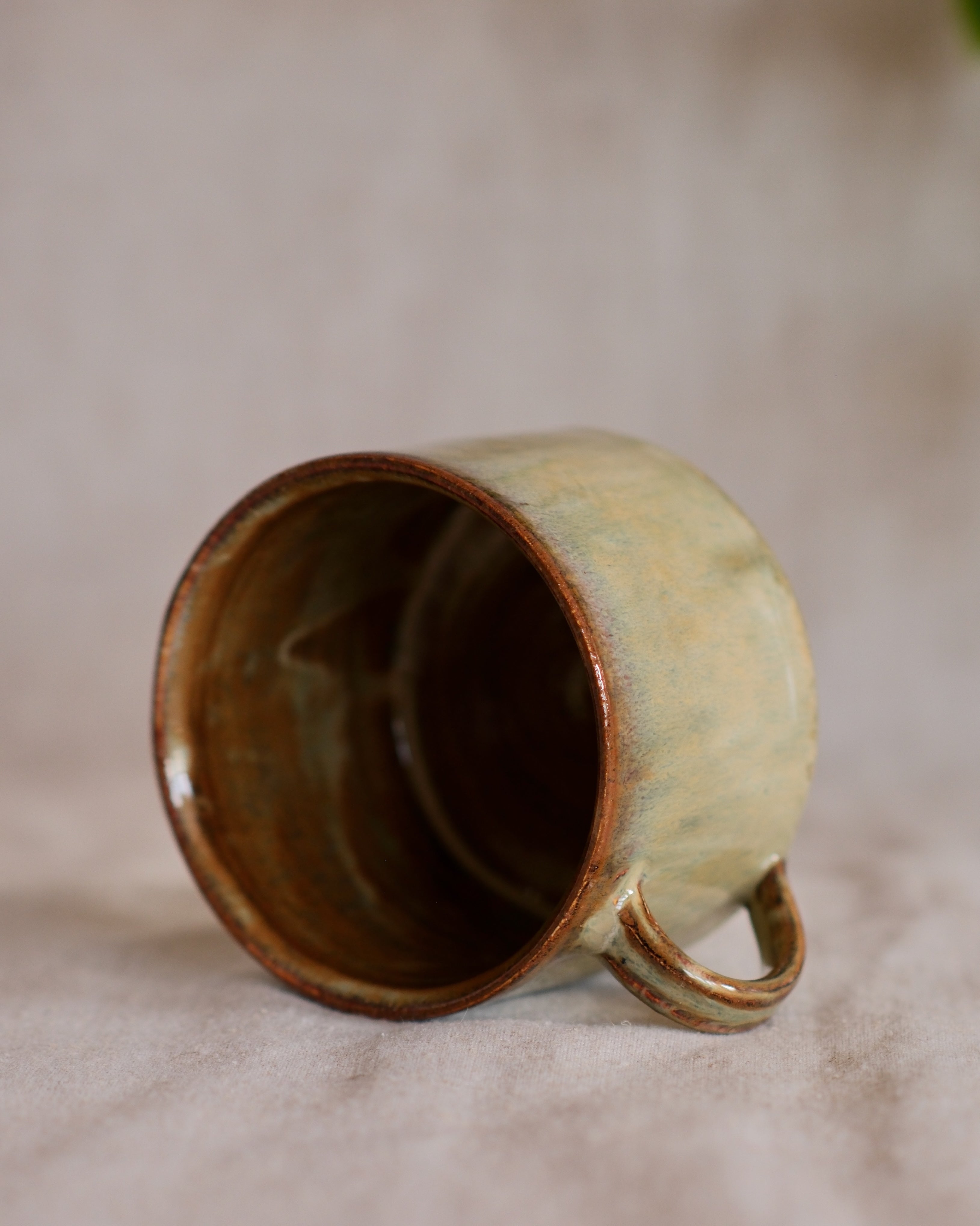 Footed Mug in Sage Rain