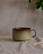 Short Footed Mug in Sage Rain