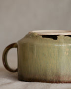 Short Footed Mug in Sage Rain