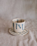 Cup & Saucer in Blue Drip Nº1
