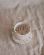 Cup & Saucer in Blue Drip Nº2