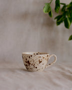 Teacup in White & Speckled